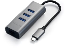 Satechi Aluminium Type-C Hub (3x USB 3.0,Ethernet) - Space Gray