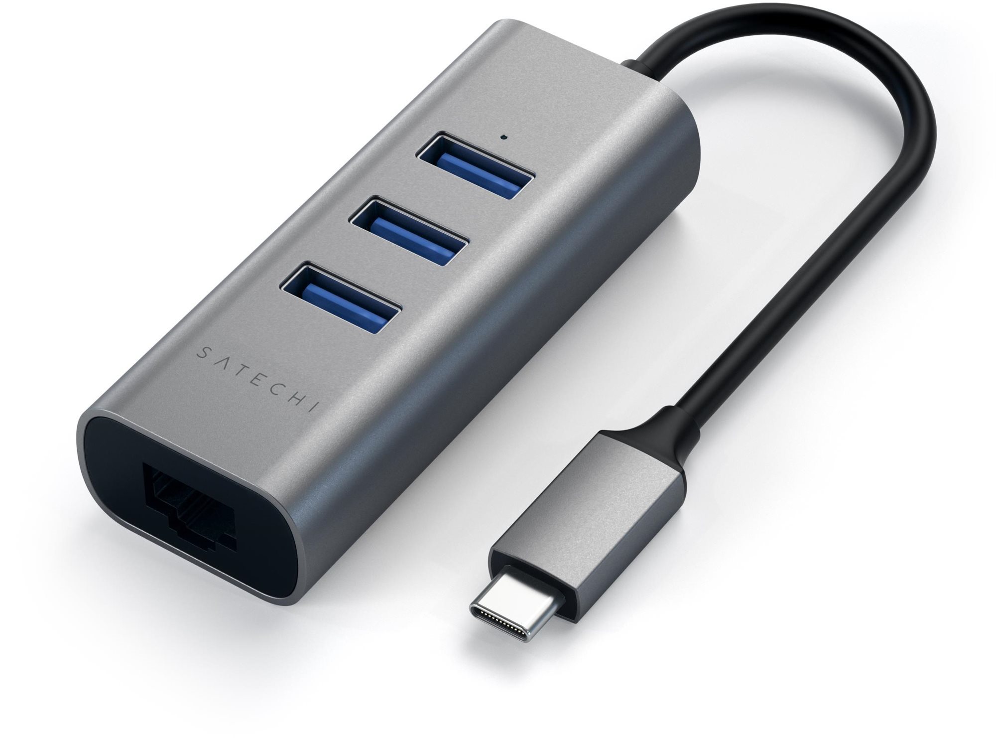 Satechi Aluminium Type-C Hub (3x USB 3.0,Ethernet) - Space Gray