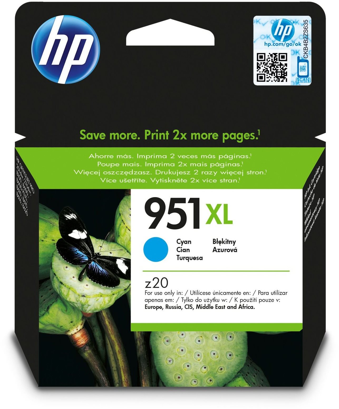 HP CN046AE č. 951XL azurová
