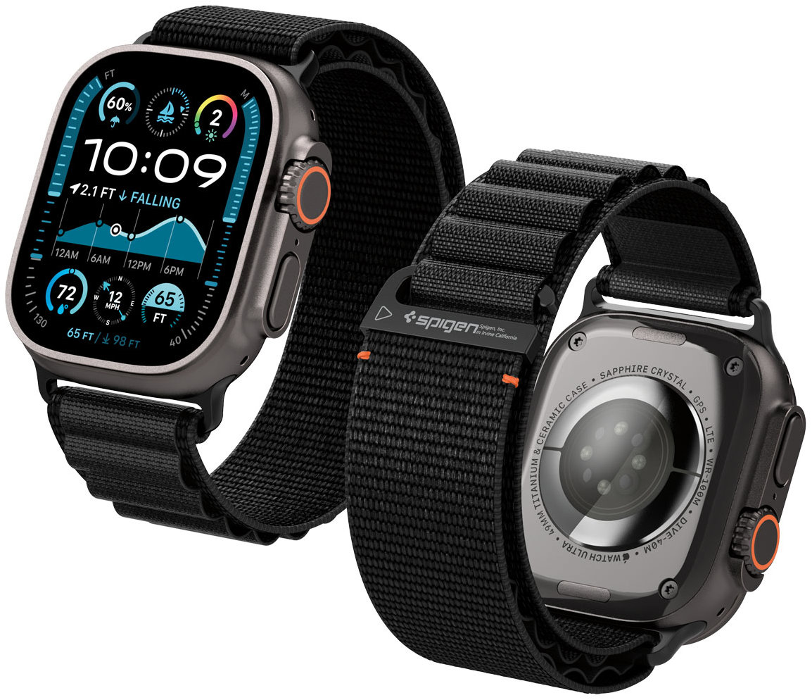 Spigen Fabric Band (hook) Apple Watch 49mm/46mm/45mm/44mm Black