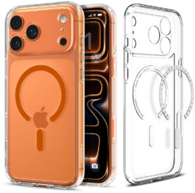 Spigen Ultra Hybrid MagSafe Clear Orange iPhone 17 Pro Max