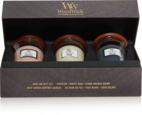 WOODWICK dárkový set 3× malá svíčka