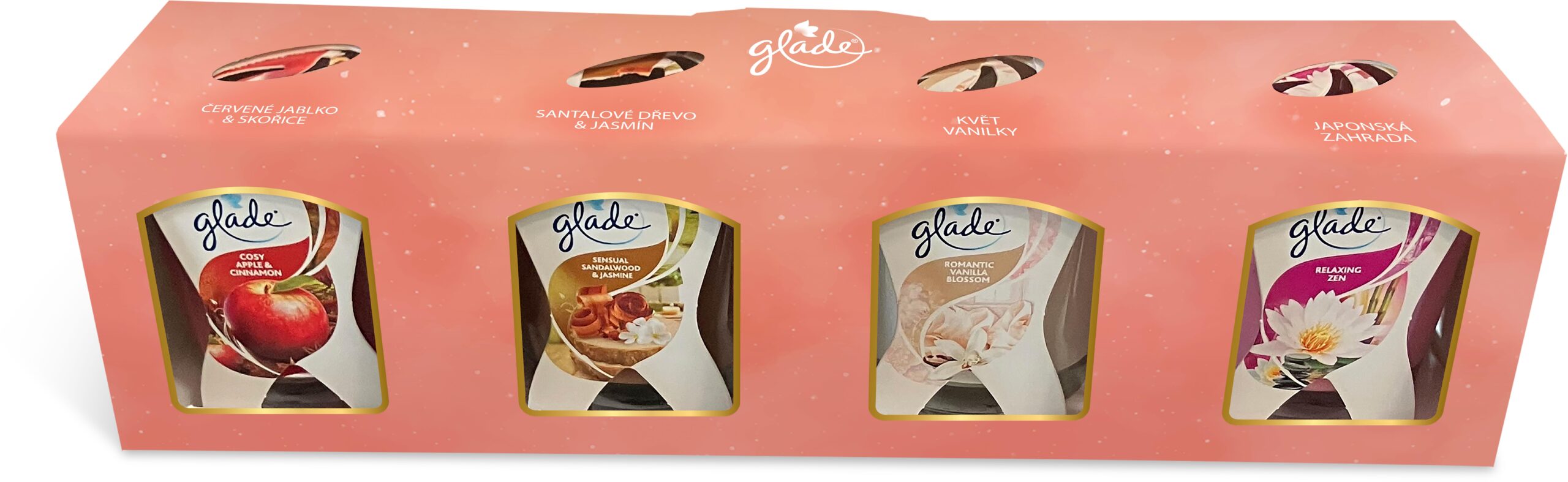 GLADE Dárková sada svíček 4x 70 g
