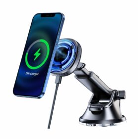 Swissten Dashboard magnetický držák do auta s bezdrátovým nabíjením 15W (MagSafe compatible)