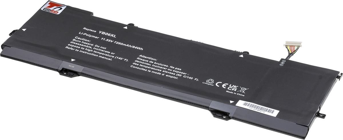 T6 Power pro Hewlett Packard Spectre 15-ch000 x360 serie, Li-Poly, 11,55 V, 7280 mAh (84 Wh), černá
