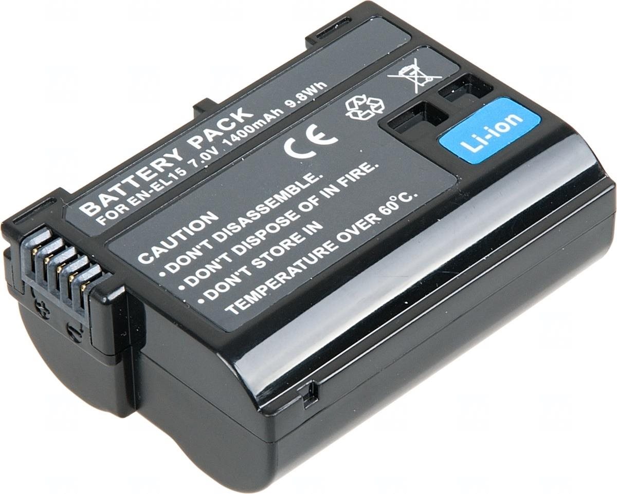 T6 power Nikon EN-EL15, 1400mAh, černá