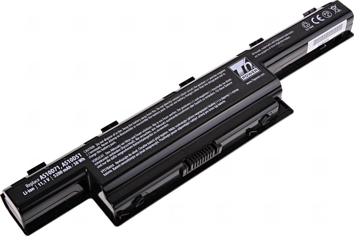 T6 Power pro Acer Aspire 5749Z serie, Li-Ion, 11,1 V, 5200 mAh (58 Wh), černá