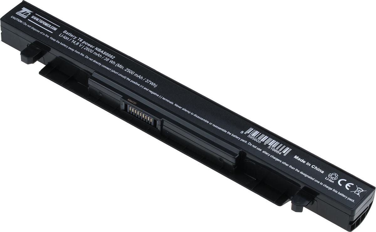 T6 Power pro notebook Asus 0B110-00230400, Li-Ion, 14,8 V, 2600 mAh (38 Wh), černá