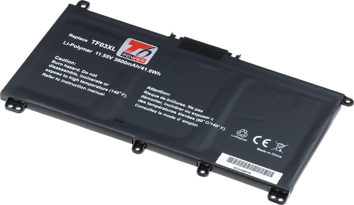 T6 Power pro notebook Hewlett Packard TPN-Q191, Li-Poly, 11,55 V, 3600 mAh (41 Wh), černá