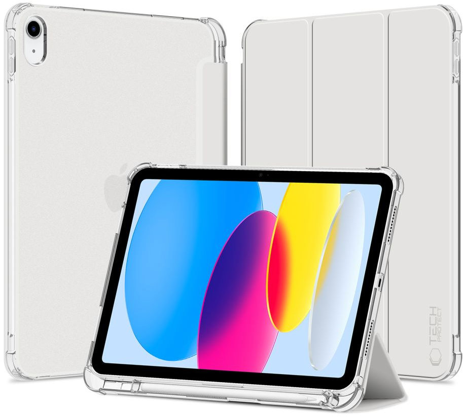 Tech-Protect SC Pen Hybrid na iPad 10.9'' 10gen 2022 / 11'' 11gen 2025, stříbrné/průsvitné