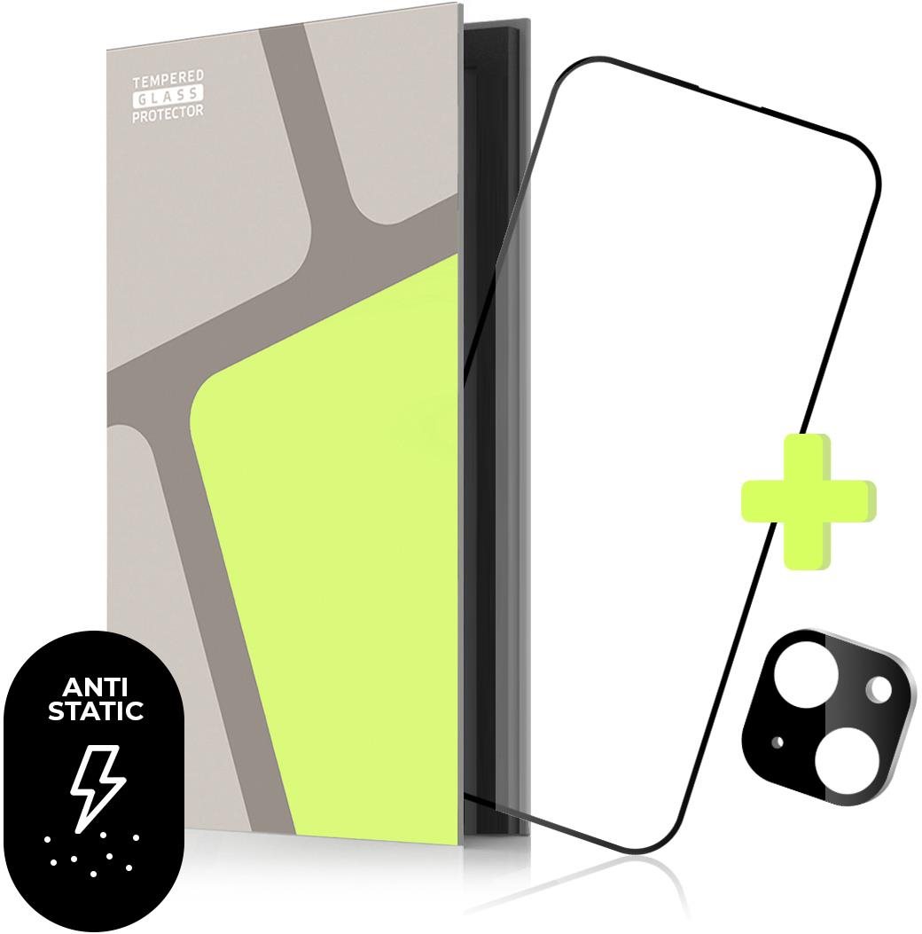 Tempered Glass Protector pro iPhone 14 + sklo na kameru (s lepící vrstvou odpuzující prach)