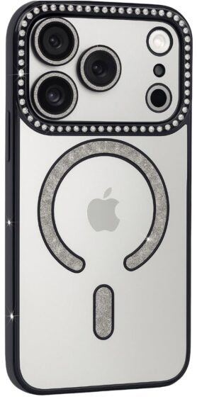 TopQ Zadní kryt Bling Magsafe pro iPhone 17 Pro Max black