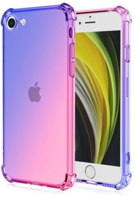 TopQ Kryt iPhone 16e Shock duhový modro-růžový 138408