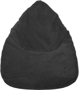 TopKing Sedací vak manšestr Lincoln, černý, 125 cm