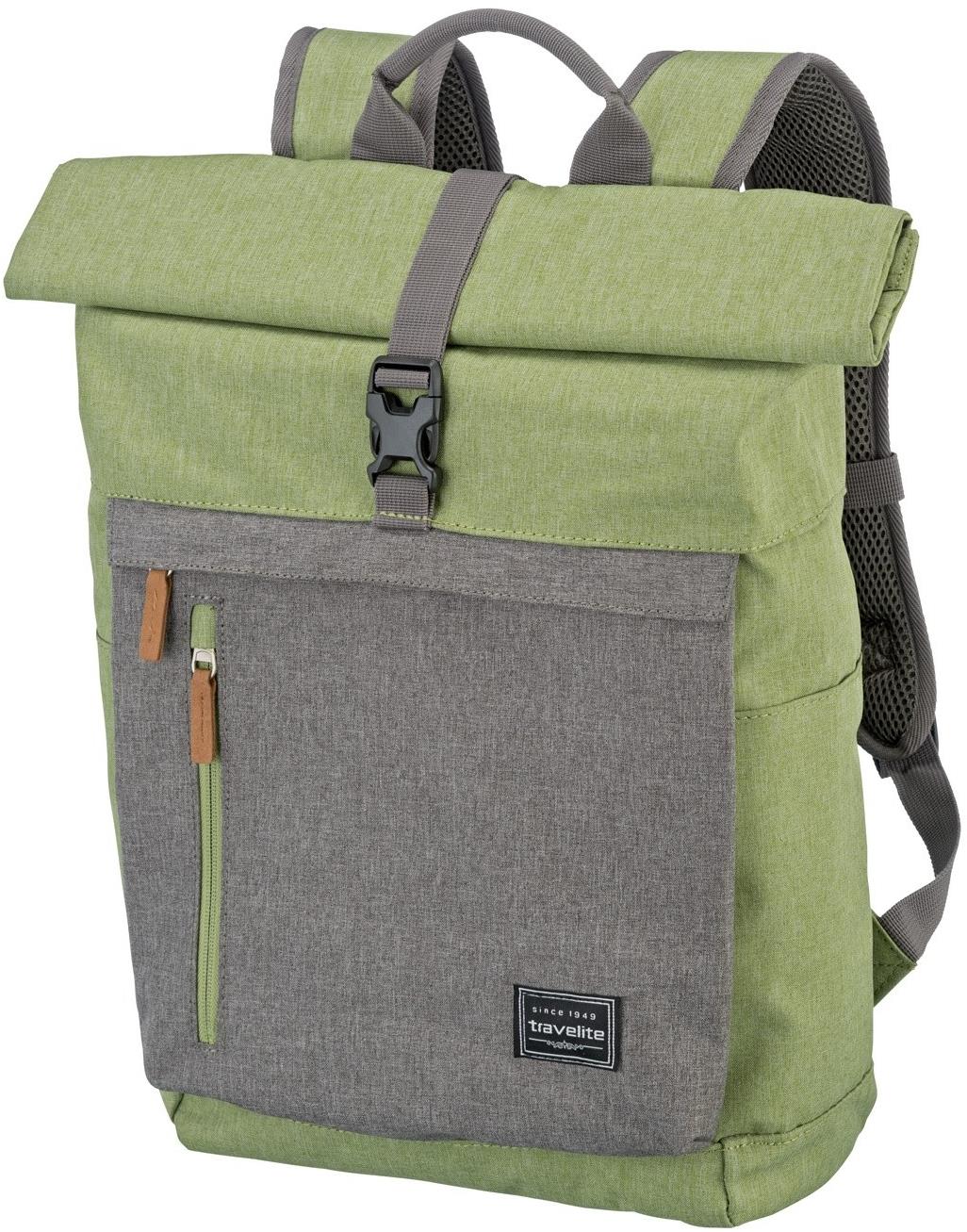 Travelite Basics Roll-up Backpack Green / Grey