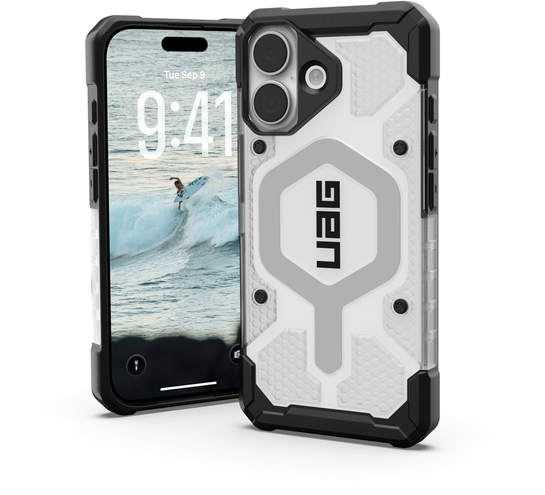 UAG Pathfinder Clear Magsafe Ice Silver iPhone 17
