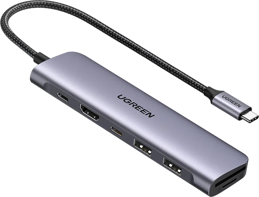 UGREEN 7-in-1 USB-C to HDMI/2*USB 3.0/RJ45/SD/TF/PD100W