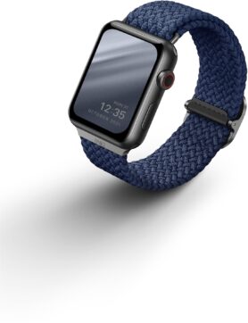 Uniq Aspen Braided řemínek pro Apple Watch 44/42mm modrý