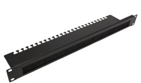 Value 19'' kabelový vstup 1U, kartáčový, černý