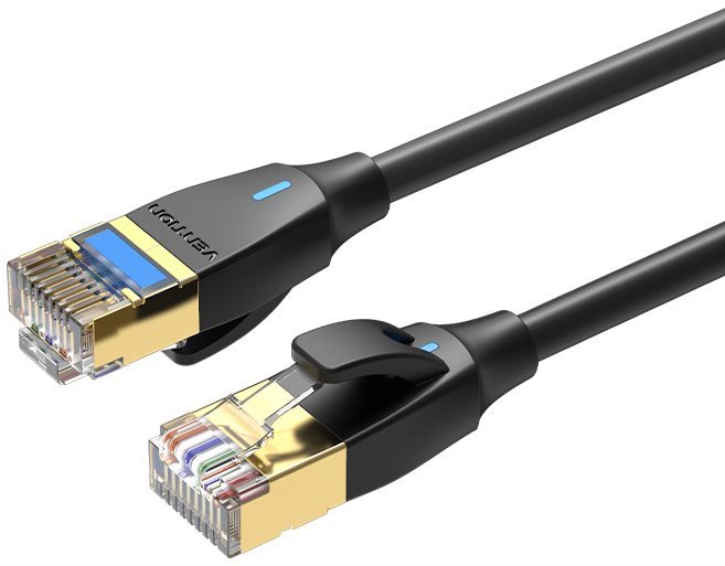 Vention Cat.8 SFTP Patch Cable 0.5m Black Slim Type
