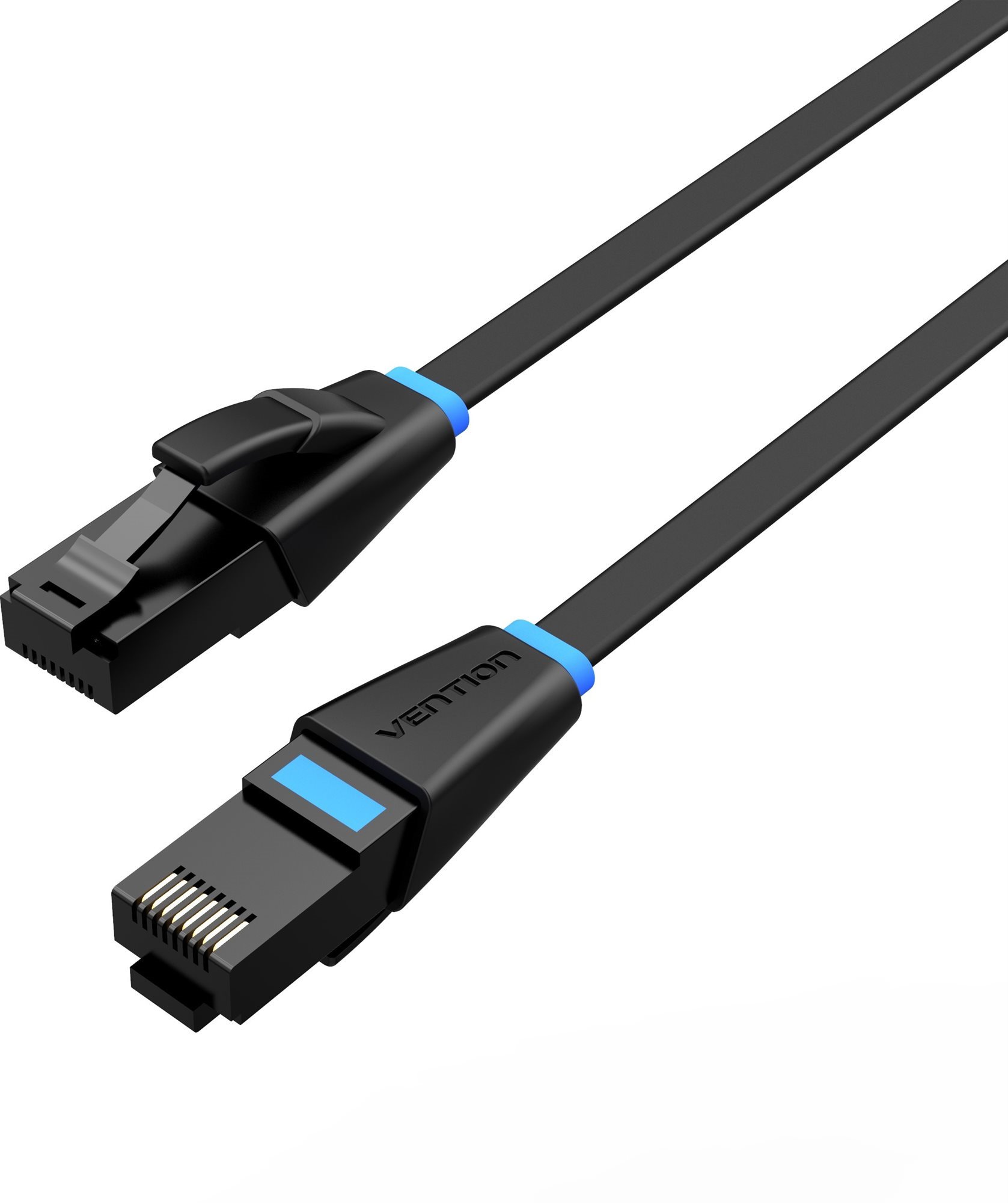 Vention Flat Cat.6 UTP Patch Cable 0.5M Black