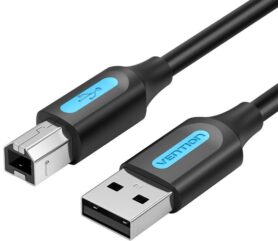 Vention USB 2.0 Male to USB-B Male Printer Cable 5m Black PVC Type