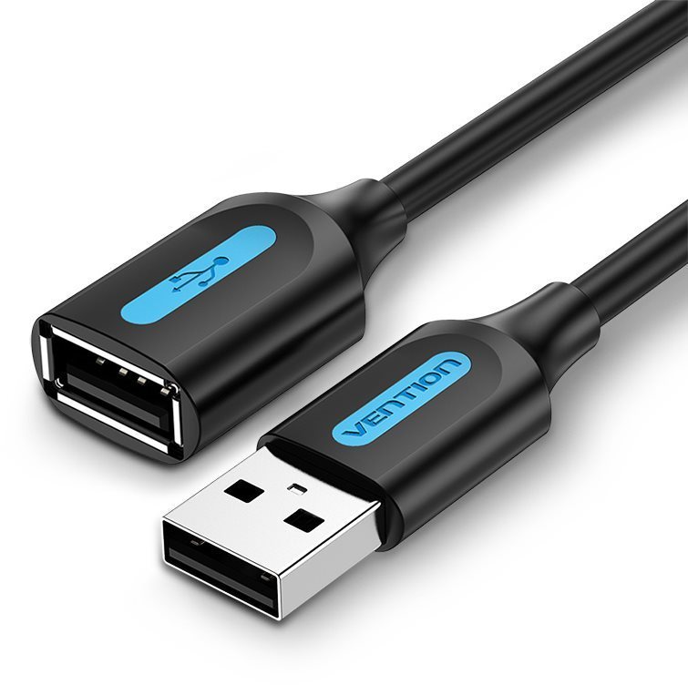 Vention USB 2.0 Male to USB Female Extension Cable 5M Black PVC Type