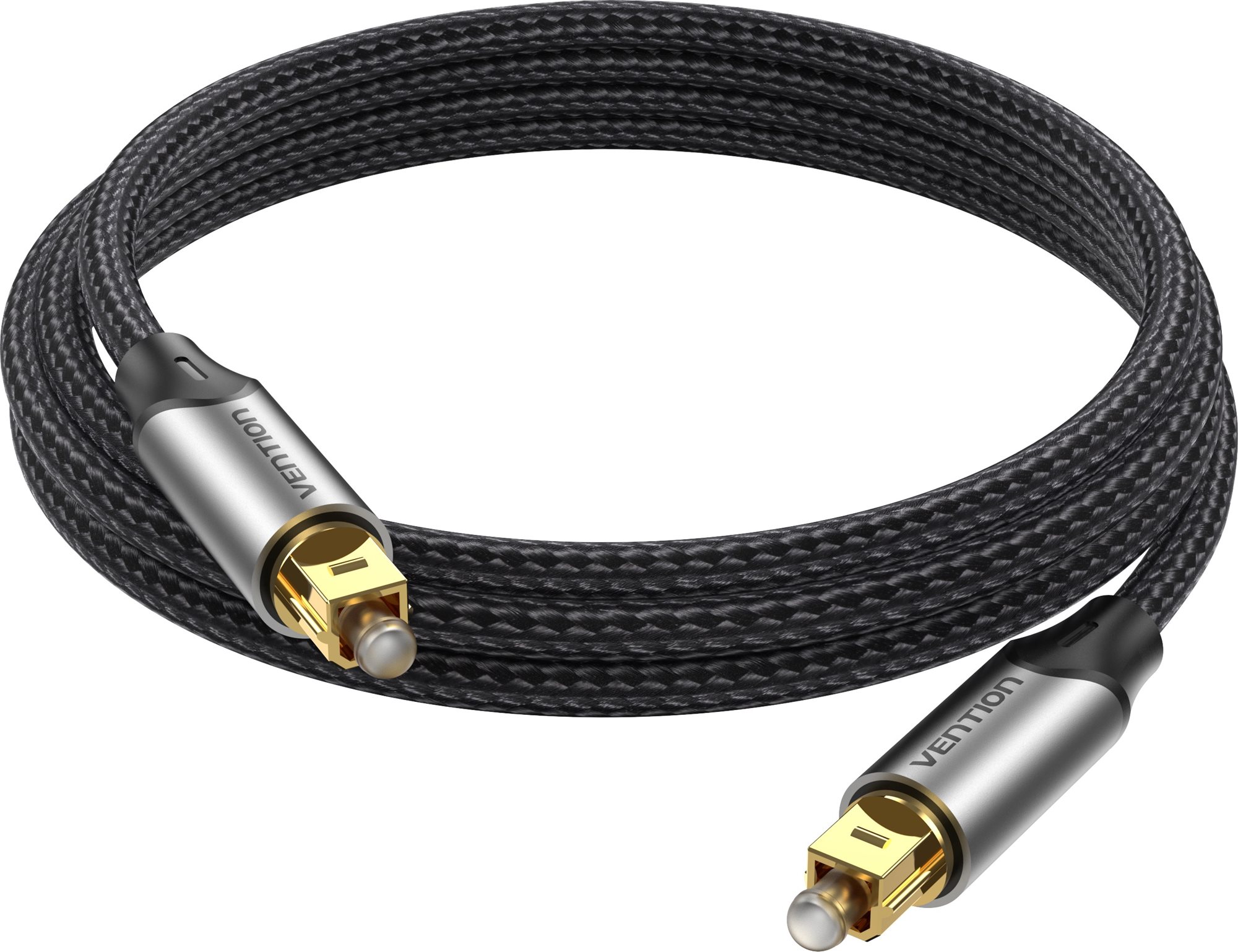 Vention Optical Fiber Toslink Audio Cable Aluminum Alloy Type 3M Gray