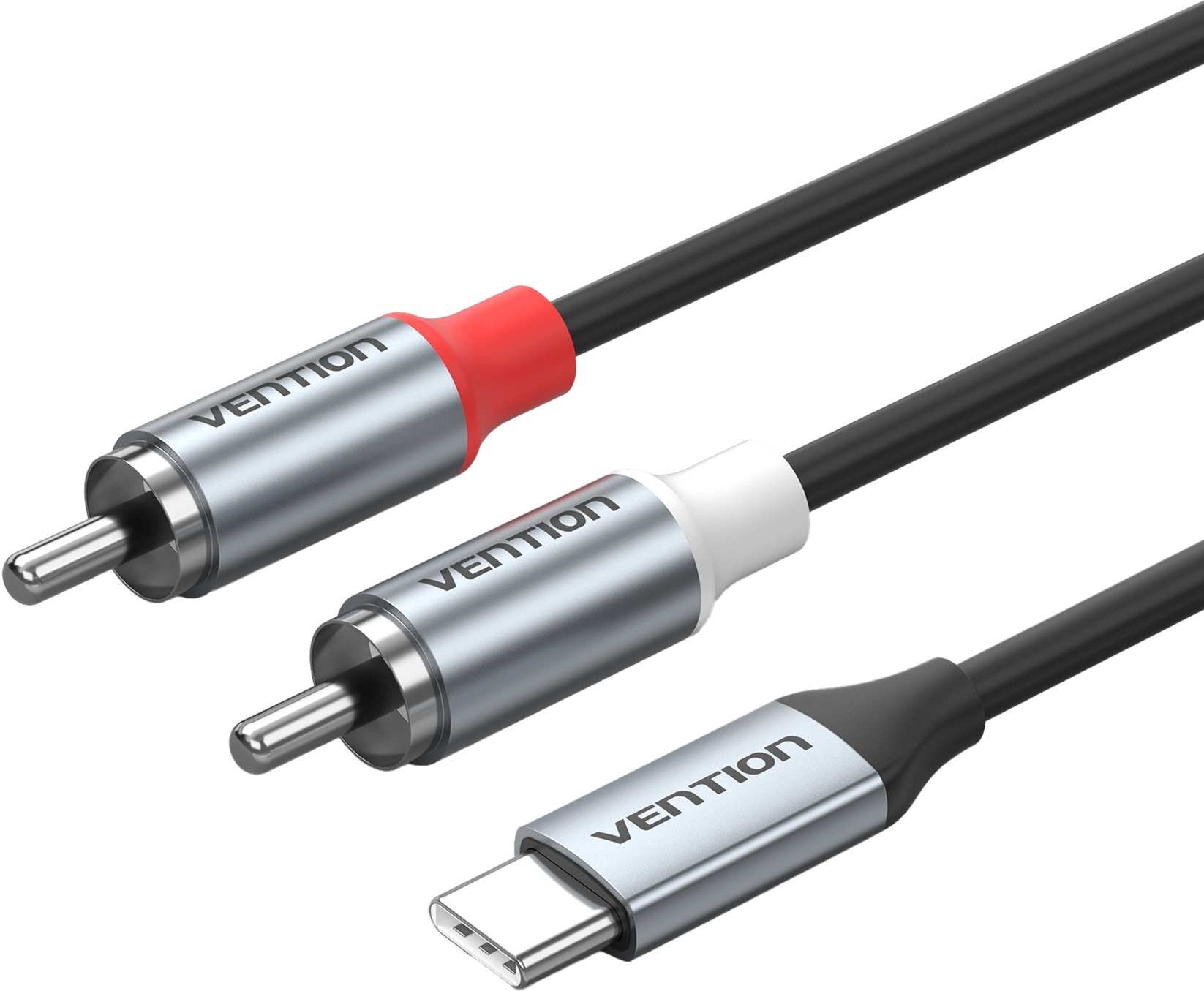 Vention USB-C Male to 2RCA Male with DAC Audio Cable 2M Gray