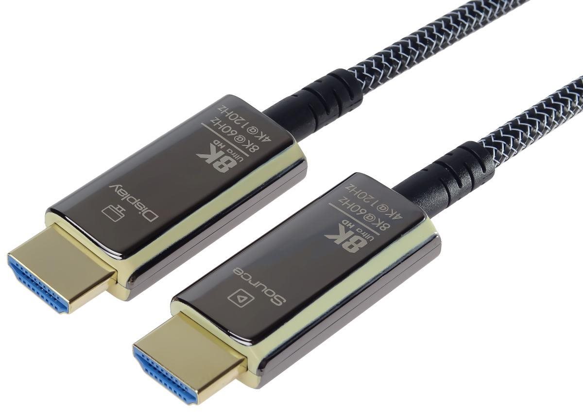 PremiumCord Ultra High Speed HDMI 2.1 optický fiber kabel 8K/60Hz, zlacené 30m