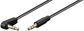 PremiumCord jack M 3.5 -> jack M 3.5 zahnutý konektor, 1m