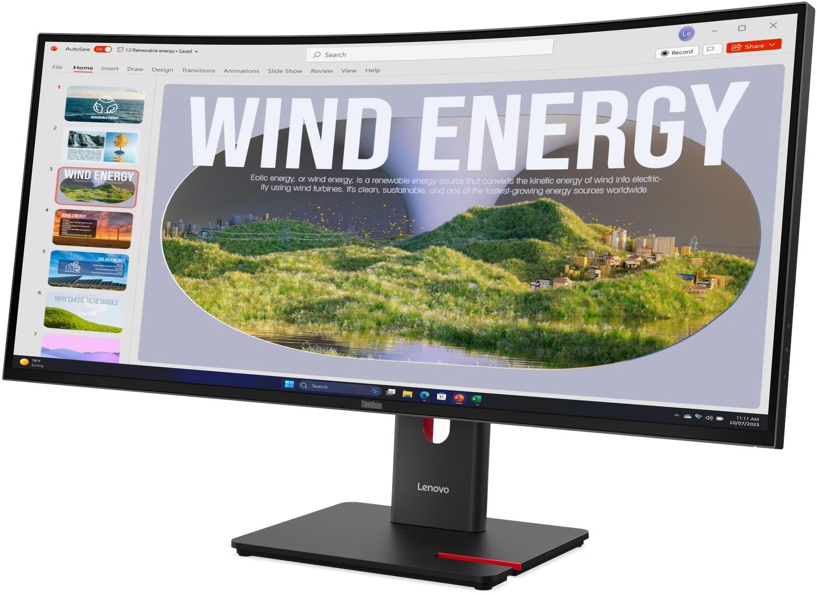 34" Lenovo ThinkVision T34WD-40