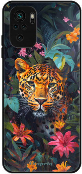 iSaprio Lesklé pouzdro Flower Jaguar - Xiaomi Redmi Note 10 / Note 10S