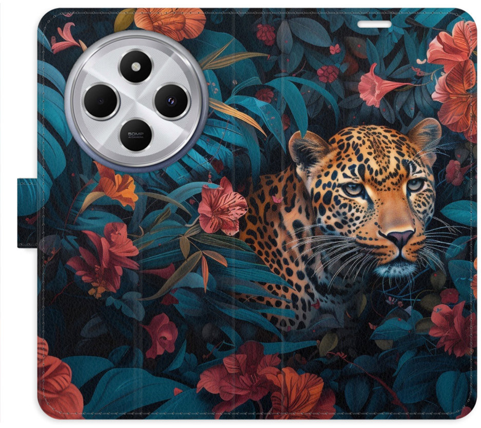 iSaprio Flip pouzdro Flower Jaguar 02 pro Xiaomi Redmi 14C / Poco C75