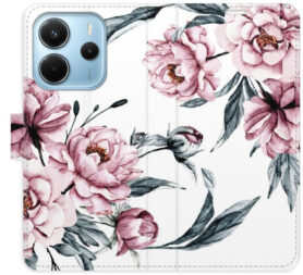 iSaprio Flip pouzdro Pink Flowers pro Xiaomi Redmi Note 14