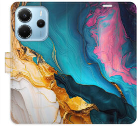 iSaprio Flip pouzdro Colourful Marble pro Xiaomi Redmi Note 14