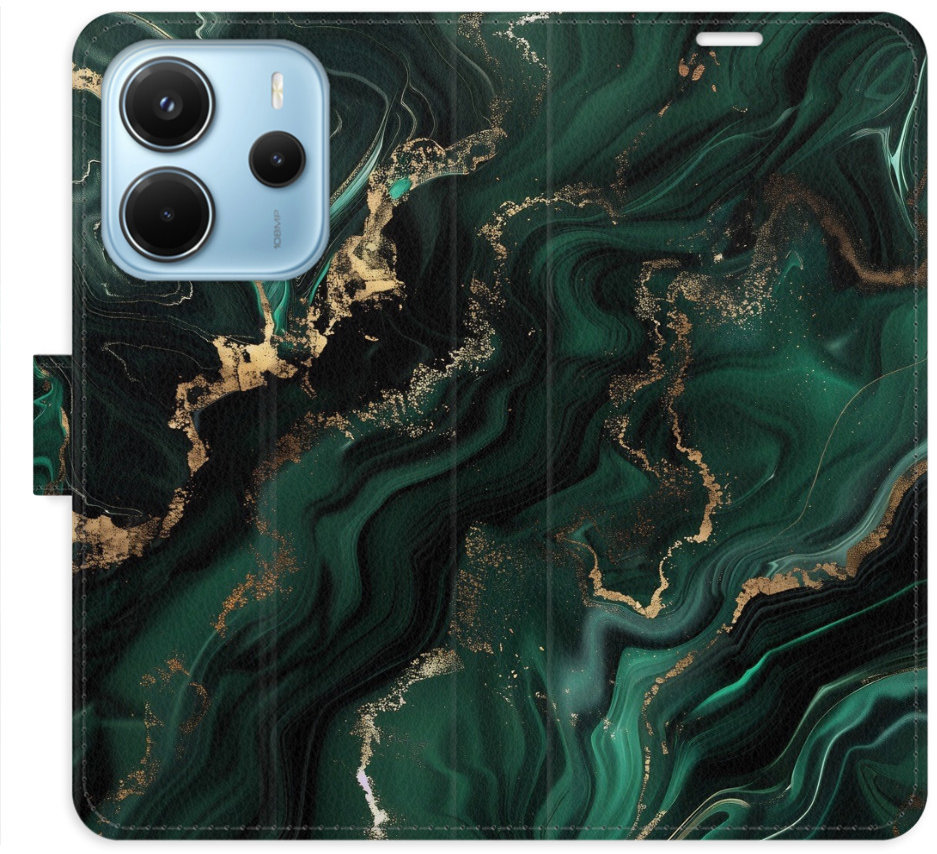iSaprio Flip pouzdro Emerald 02 pro Xiaomi Redmi Note 14