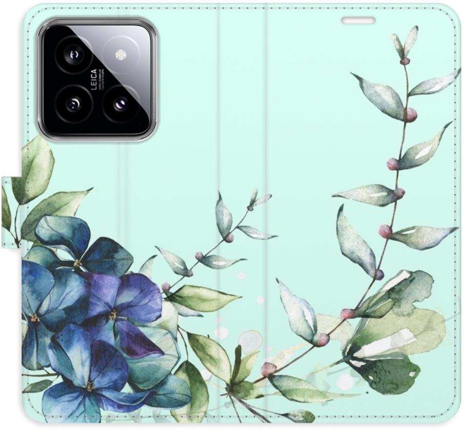 iSaprio flip pouzdro Blue Flowers pro Xiaomi 14