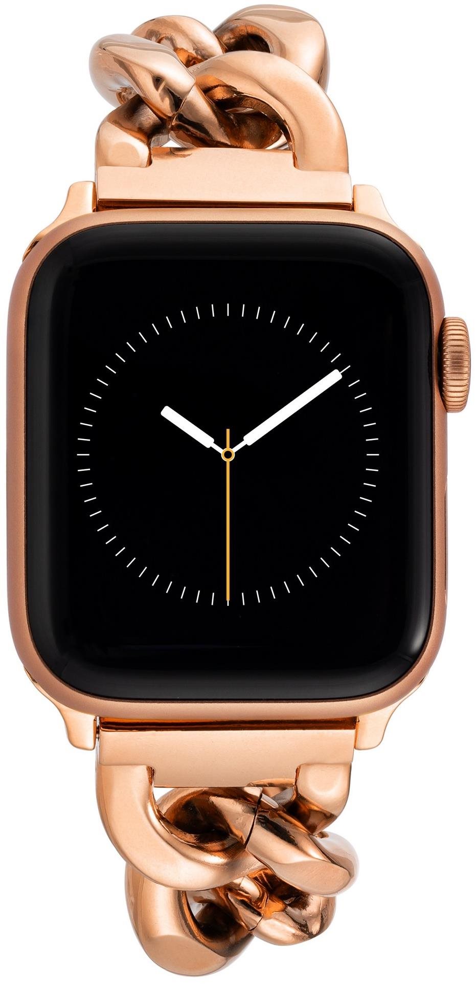 Anne Klein Řemínek řetízkový pro Apple Watch 38mm / 40mm / 41mm / 49mm růžovozlatý