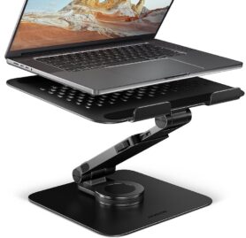 AXAGON STND-LRB hliníkový stojan na notebook 10"-17.3" nastavitelná výška a úhel, otočný, černý