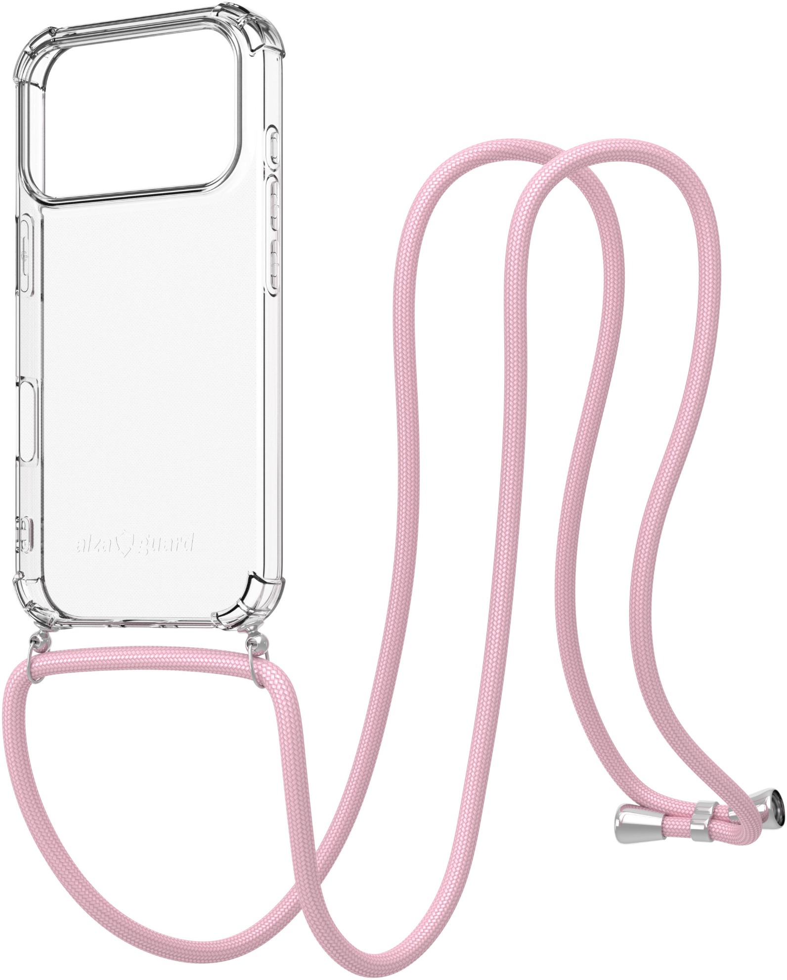 AlzaGuard Luxe Lanyard Case pro iPhone 17 Pro růžový