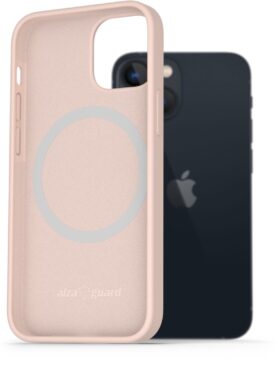 AlzaGuard Silicone Case Compatible with Magsafe pro iPhone 13 Mini růžový