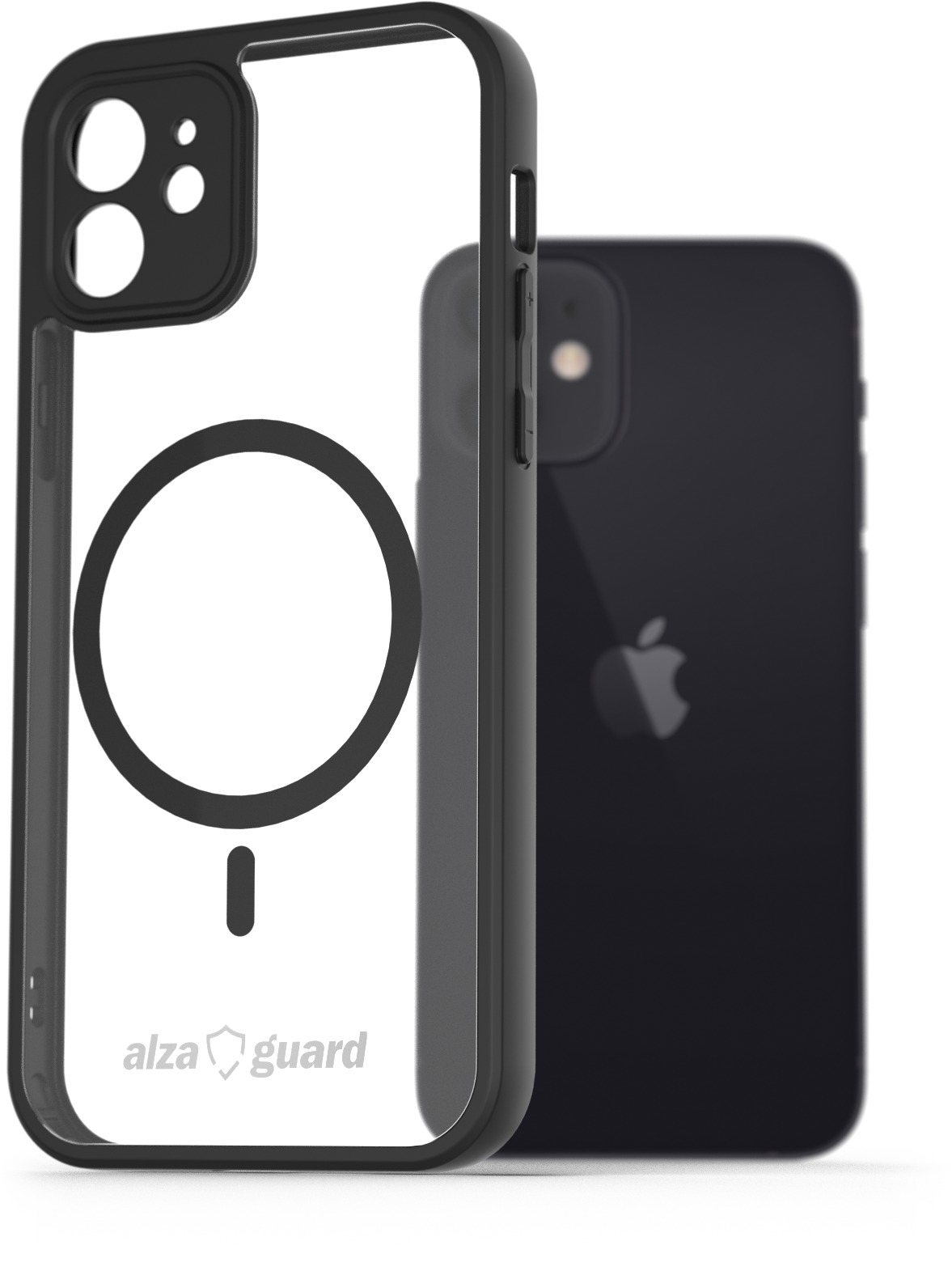 AlzaGuard Clear TPU Case Compatible with Magsafe pro iPhone 12 černé