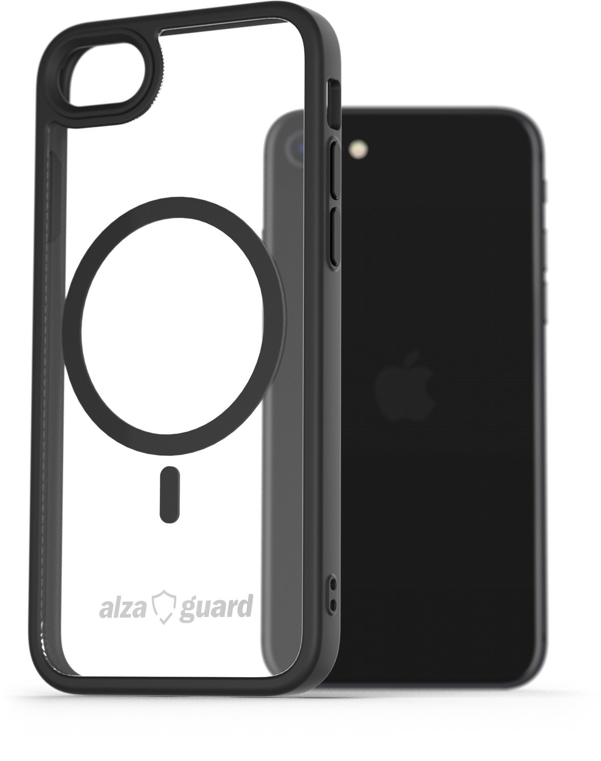 AlzaGuard Clear TPU Case Compatible with Magsafe pro iPhone 7 / 8 / SE 2020 / SE 2022 černé