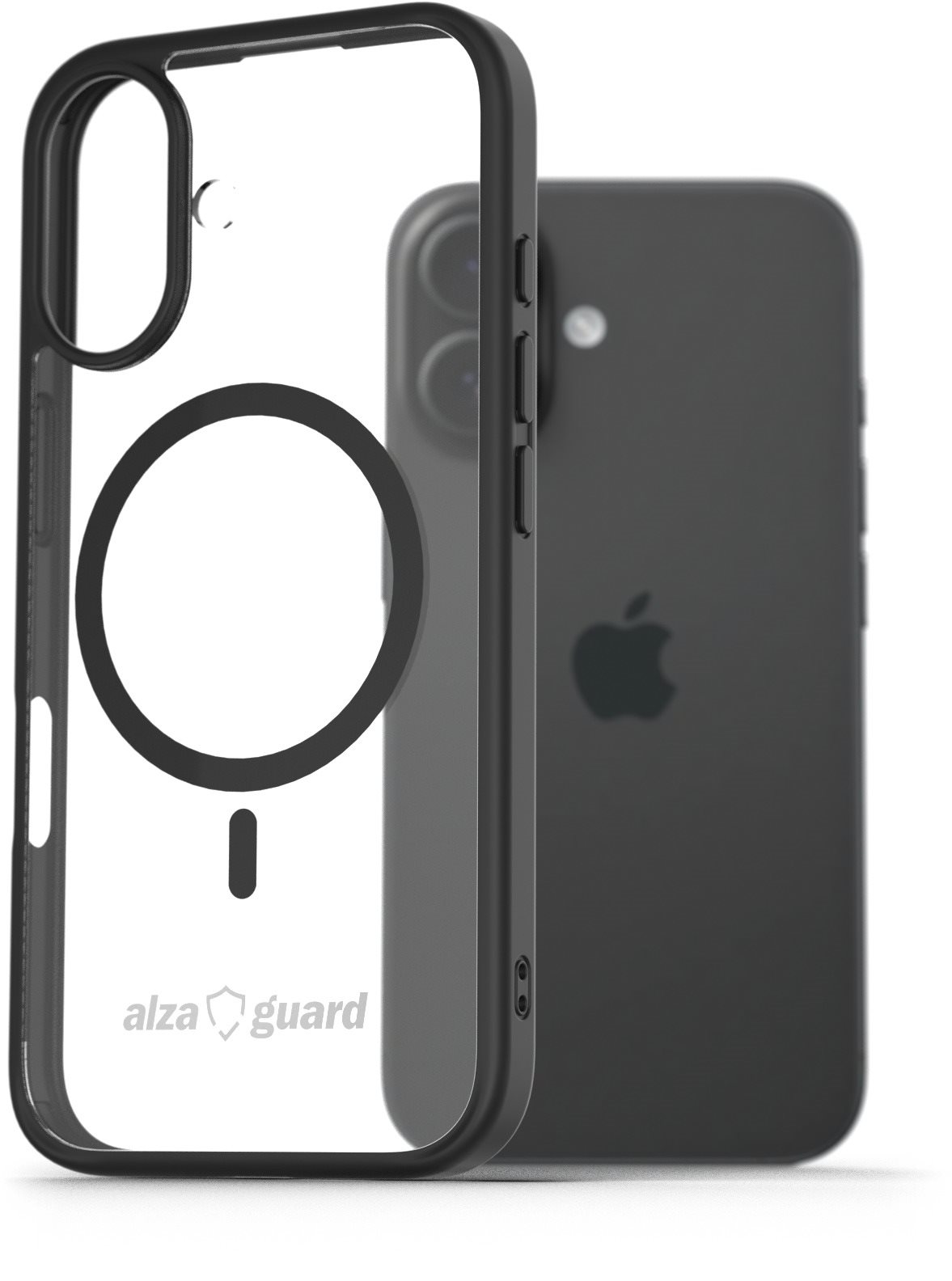 AlzaGuard Clear TPU Case Compatible with Magsafe pro iPhone 16 černé
