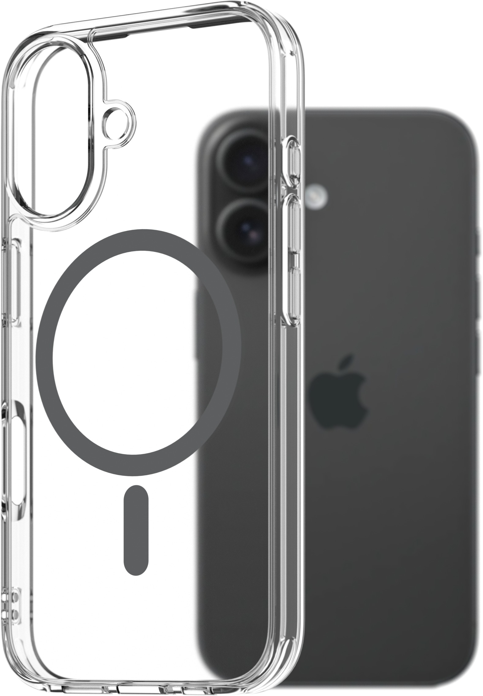 AlzaGuard Crystal Clear TPU Case Compatible with Magsafe pro iPhone 16 - šedý