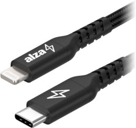 AlzaPower AluCore USB-C to Lightning MFi 0.5m černý