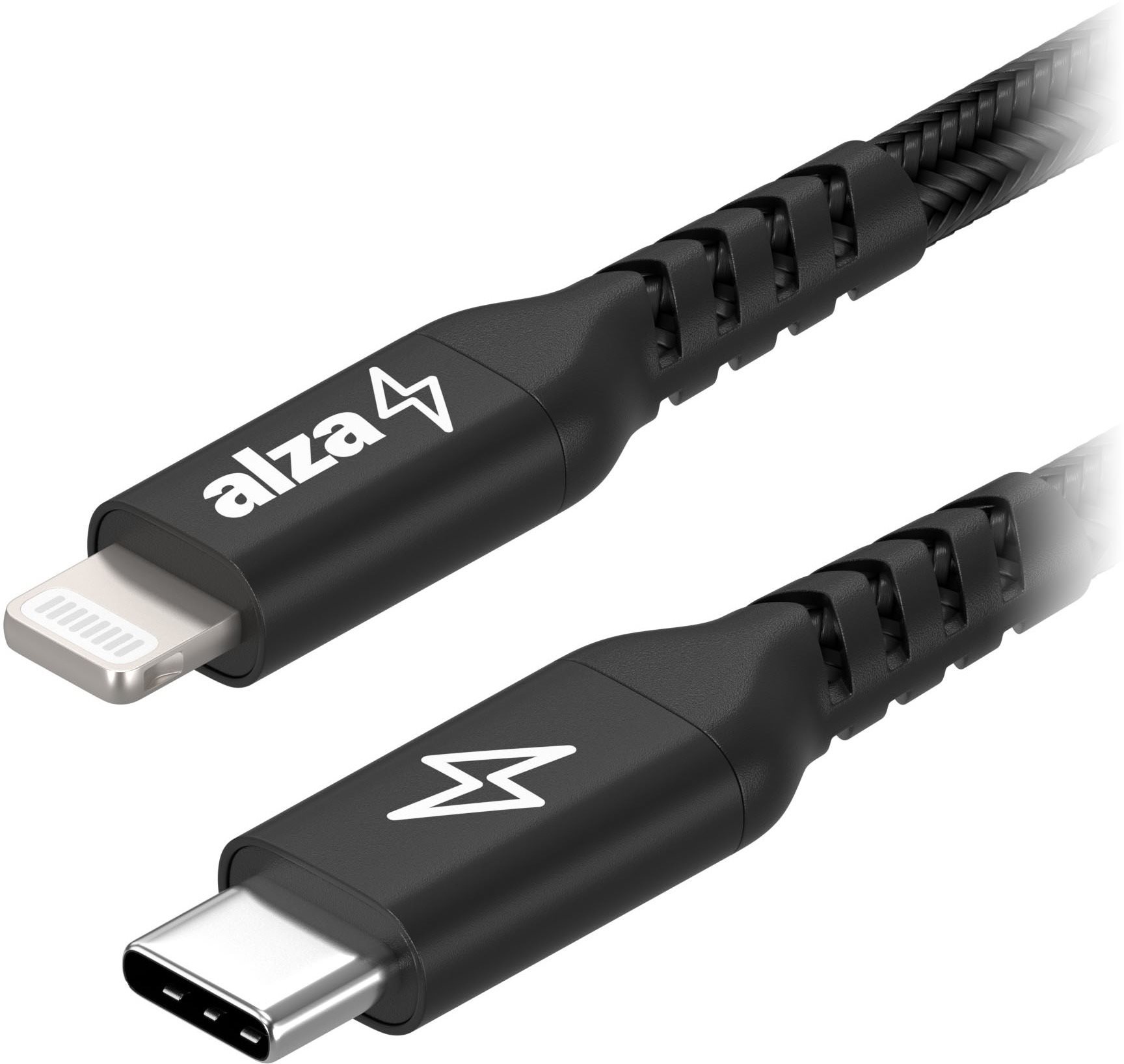 AlzaPower AluCore USB-C to Lightning MFi 0.5m černý