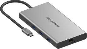 AlzaPower Metal USB-C Dock Station 10v1 Dual Screen for Apple MacBook vesmírně šedý