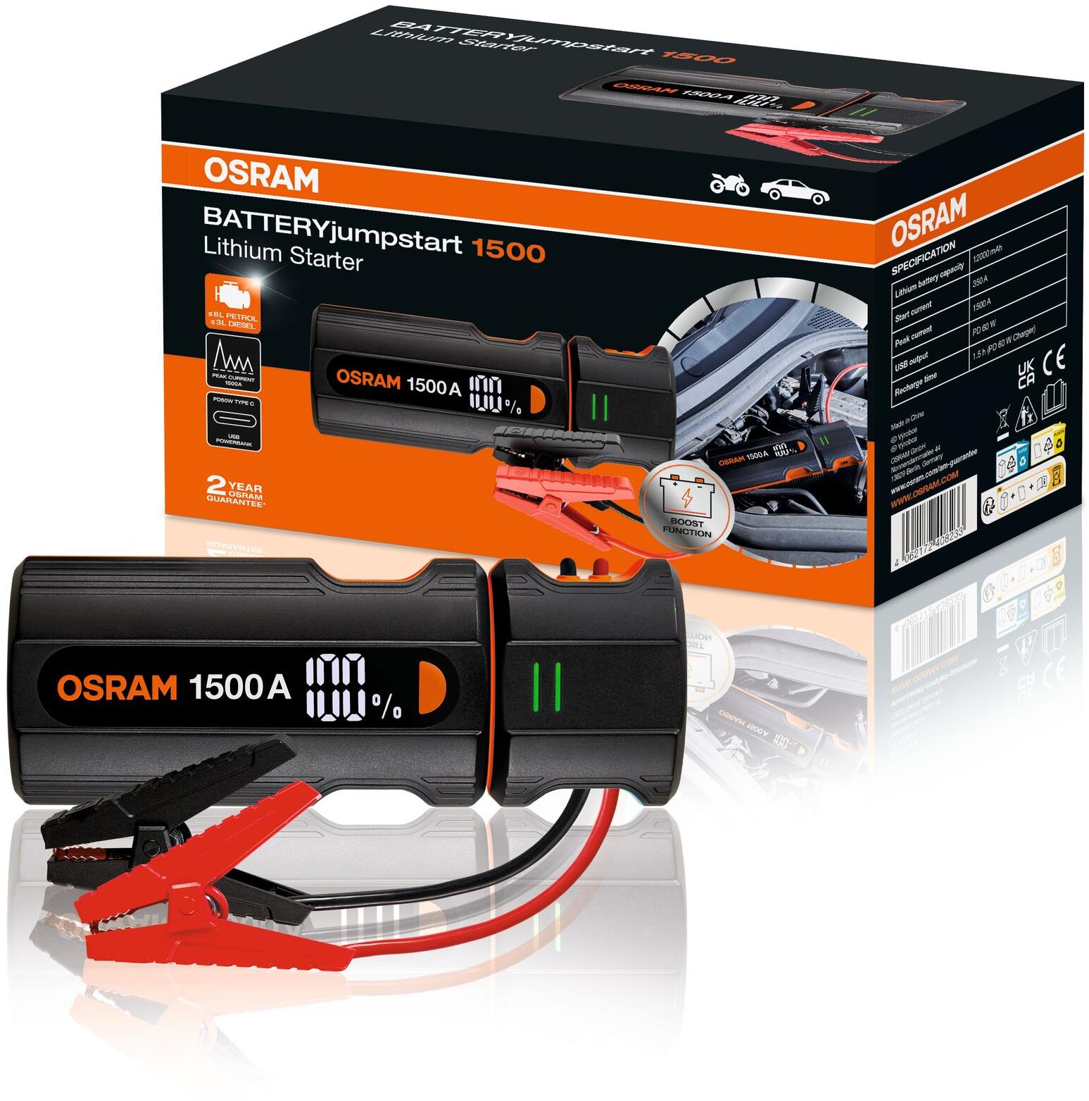 OSRAM BATTERYjumpstart 1500
